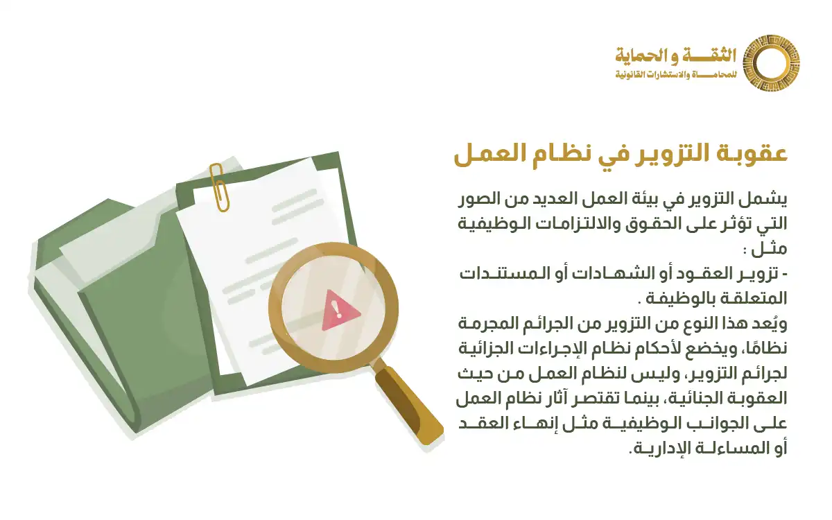 اركان جريمة التزوير في النظام السعودي