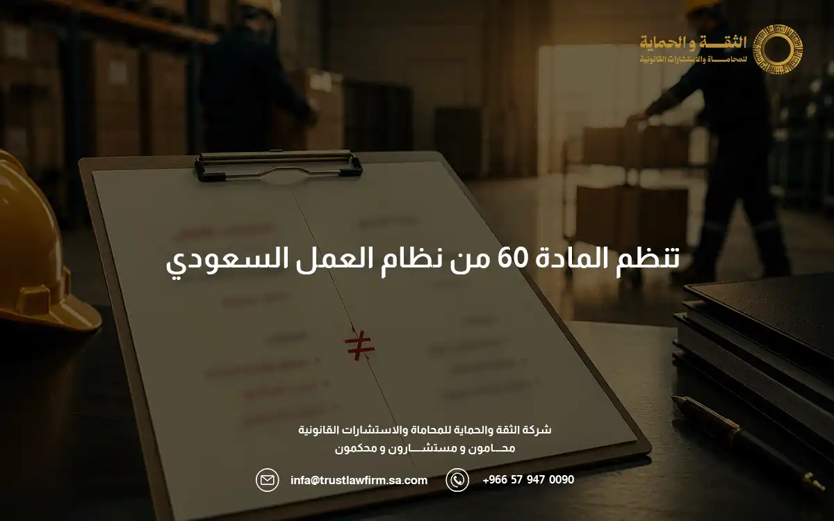 المادة 60 من نظام العمل السعودي