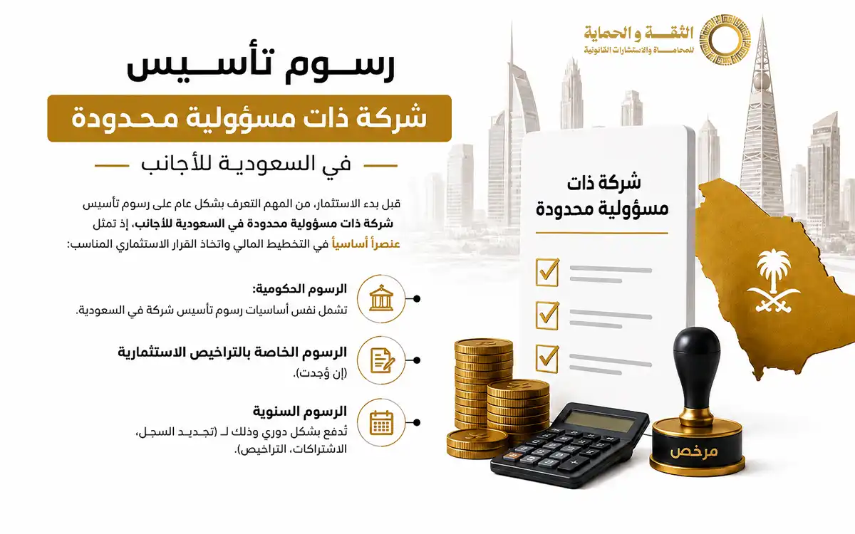 رسوم تأسيس شركة ذات مسؤولية محدودة في السعودية