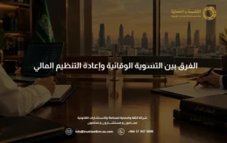 الفرق بين التسوية الوقائية وإعادة التنظيم المالي